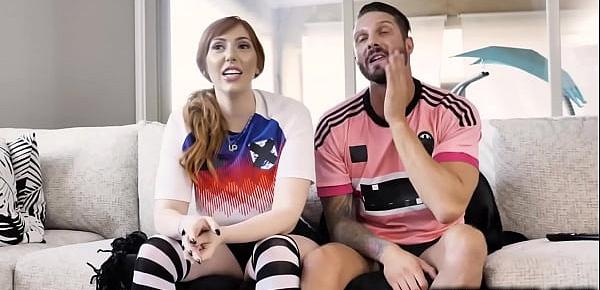  Soccer fans Lauren Phillips and Quinton are watching the live game and to make it more SEXCITING they are putting their bodies on the line